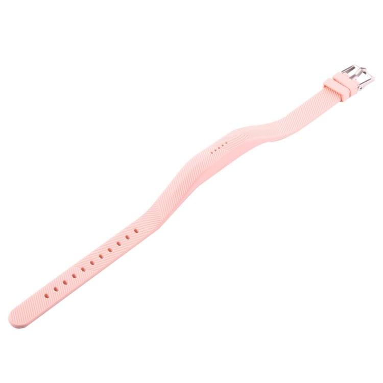 For Fitbit  Flex 2 Bracelet Watch Oblique Texture Silicone Watchband, Full Length: 25cm (Pink)