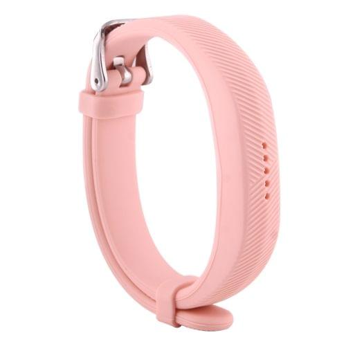 For Fitbit  Flex 2 Bracelet Watch Oblique Texture Silicone Watchband, Full Length: 25cm (Pink)