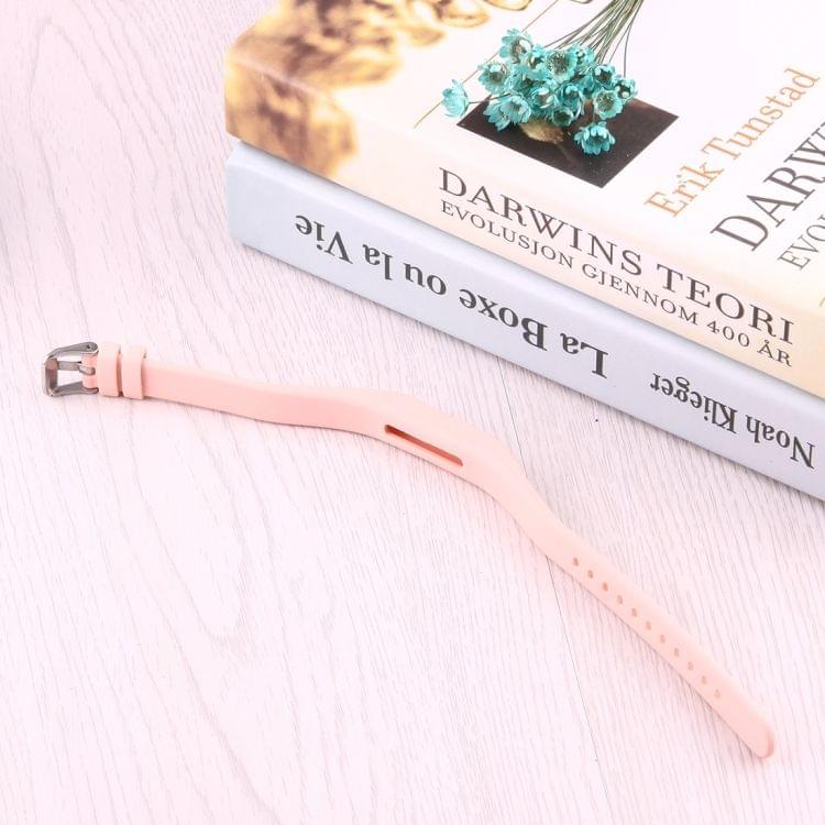 For Fitbit  Flex 2 Bracelet Watch Oblique Texture Silicone Watchband, Full Length: 25cm (Pink)