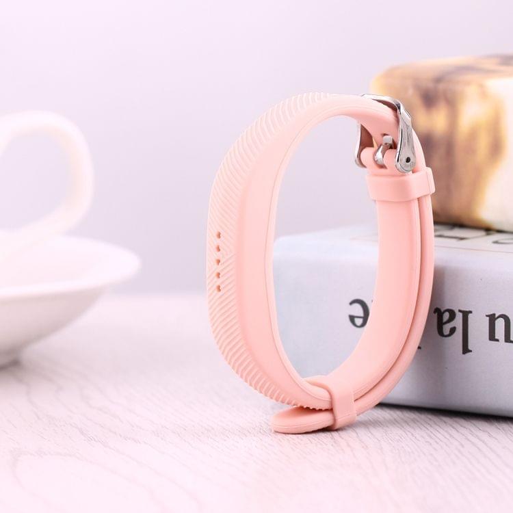 For Fitbit  Flex 2 Bracelet Watch Oblique Texture Silicone Watchband, Full Length: 25cm (Pink)