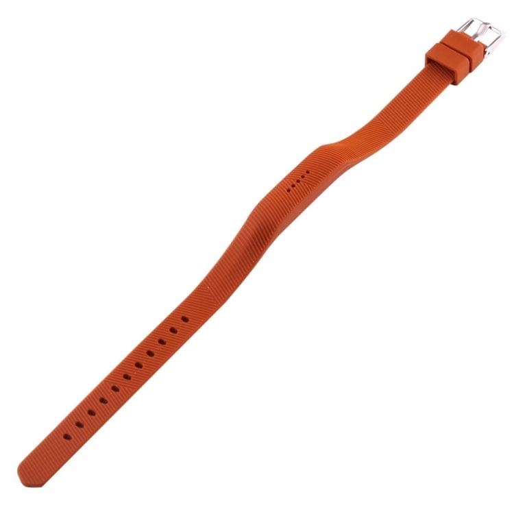 For Fitbit  Flex 2 Bracelet Watch Oblique Texture Silicone Watchband, Full Length: 25cm (Orange)