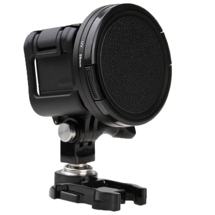 58mm Round Circle UV Lens Filter with Cap for GoPro HERO5 Session /HERO4 Session /HERO Session