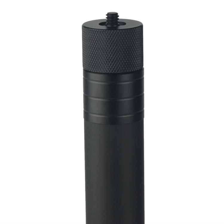 Handheld Gimbal Aluminum Alloy Extension Rod Tube for Feiyu, Length: 19-60cm, Diamond Texture Head (Black)