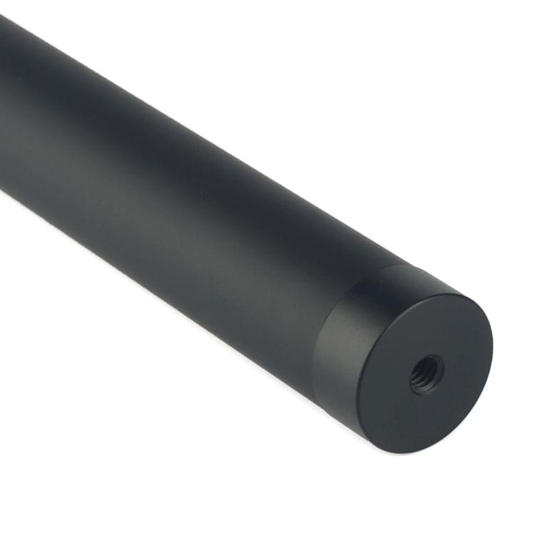 Handheld Gimbal Aluminum Alloy Extension Rod Tube for Feiyu, Length: 19-60cm, Diamond Texture Head (Black)