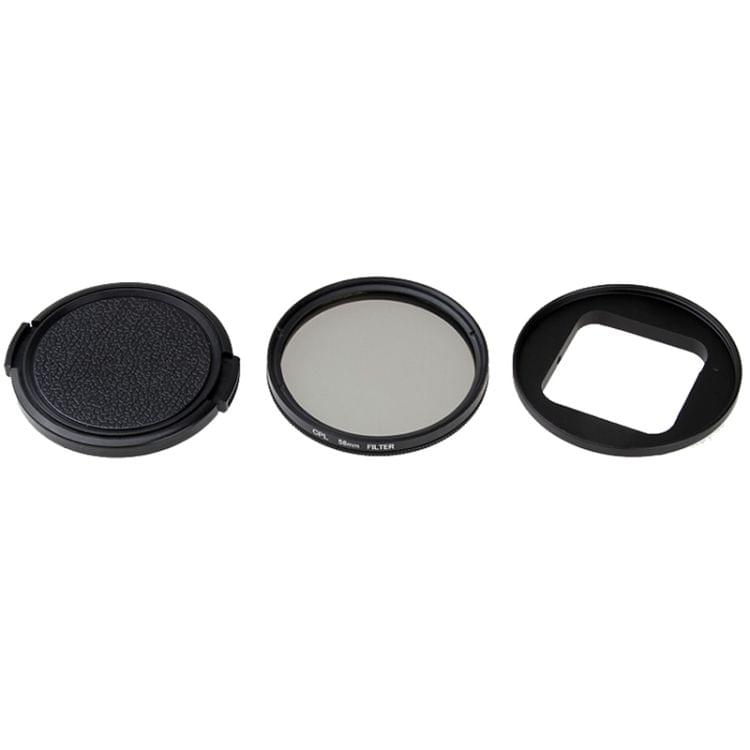 58mm Round Circle CPL Lens Filter with Cap for GoPro HERO5 Session /HERO4 Session /HERO Session