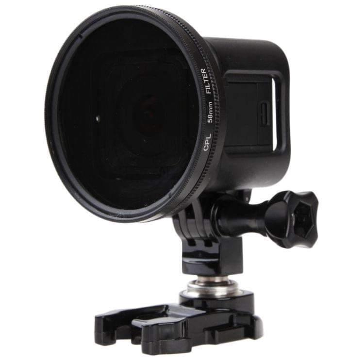 58mm Round Circle CPL Lens Filter with Cap for GoPro HERO5 Session /HERO4 Session /HERO Session