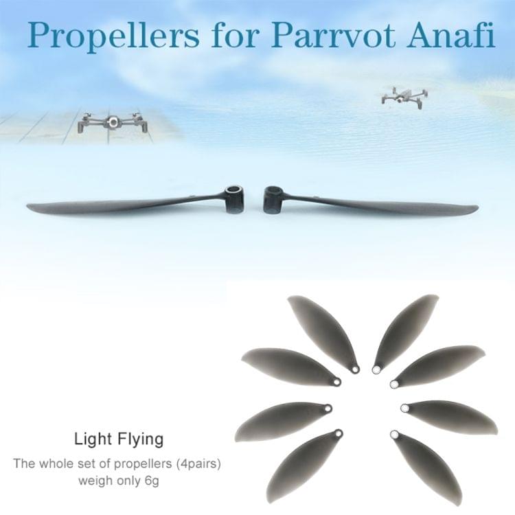4 Pairs Foldable Hard PC CW / CCW Blades Propellers with Wrench for Parrot Anafi Drone