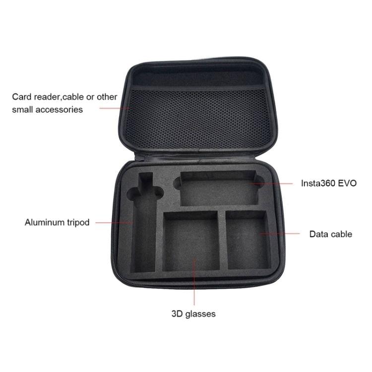 STARTRC EVA Shockproof Waterproof Portable Case for Insta360 EVO and Accessories, Size: 21.5cm x 16cm x 6cm (Black)