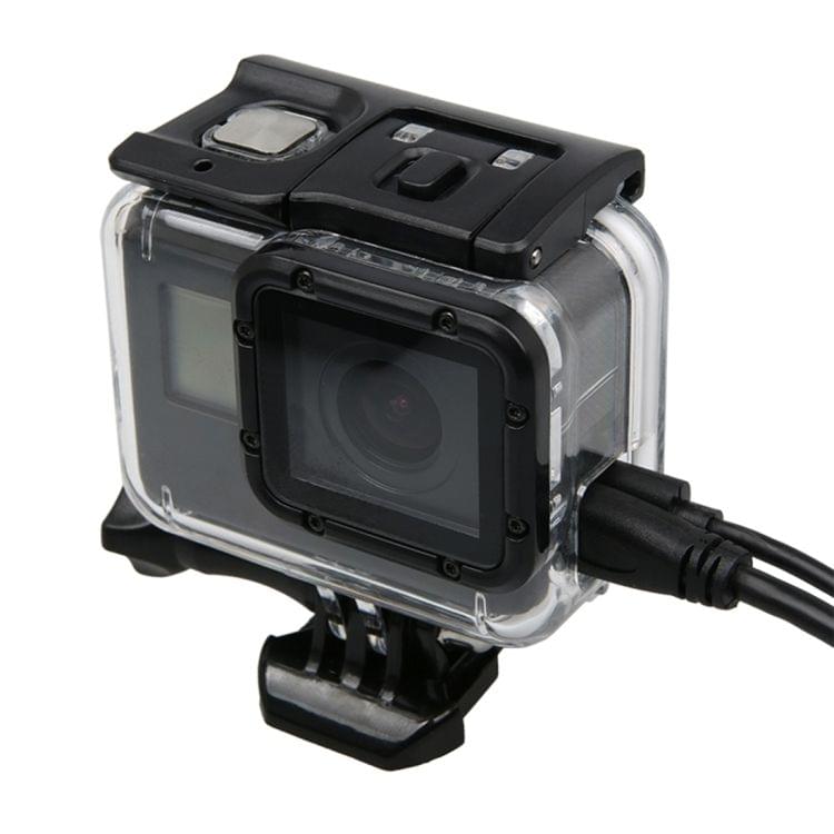 For GoPro HERO7 Black /6 /5  Skeleton Housing Protective Case + Hollow Back Cover with Buckle Basic Mount & Screw