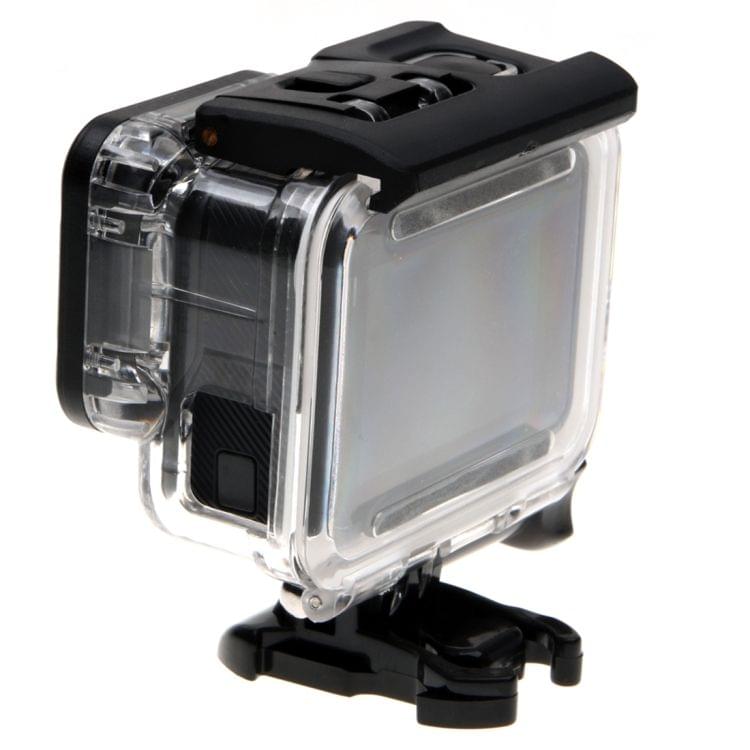 For GoPro  NEW HERO /HERO6   /5 Skeleton Housing Protective Case + Hollow Back Cover with Buckle Basic Mount & Screw, No Need to Disassemble Lens