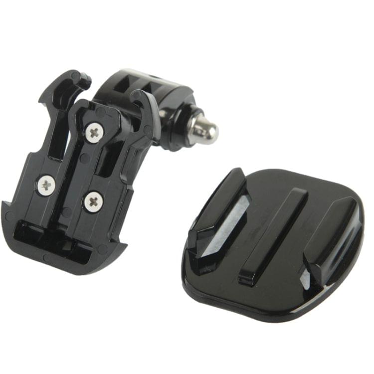 ST-57 J-Hook Buckle Mount + 3M Sticker + Flat Surface for GoPro  NEW HERO /HERO6   /5 /5 Session /4 Session /4 /3+ /3 /2 /1, Xiaoyi and Other Action Cameras