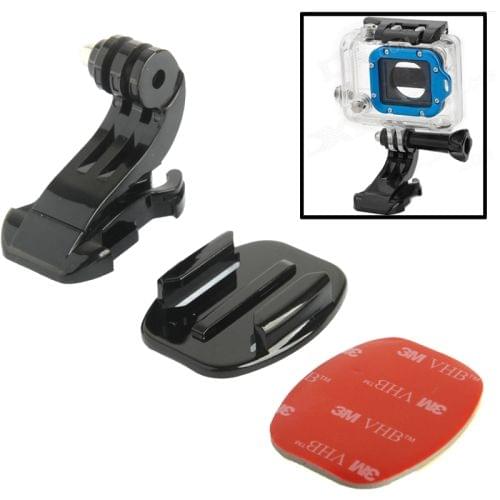 ST-57 J-Hook Buckle Mount + 3M Sticker + Flat Surface for GoPro  NEW HERO /HERO6   /5 /5 Session /4 Session /4 /3+ /3 /2 /1, Xiaoyi and Other Action Cameras