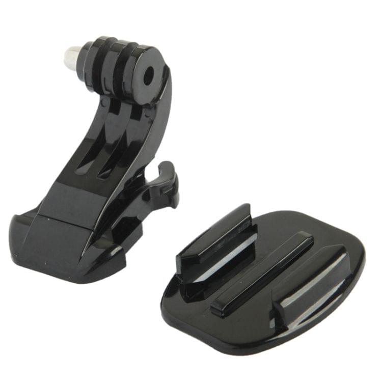 ST-57 J-Hook Buckle Mount + 3M Sticker + Flat Surface for GoPro  NEW HERO /HERO6   /5 /5 Session /4 Session /4 /3+ /3 /2 /1, Xiaoyi and Other Action Cameras