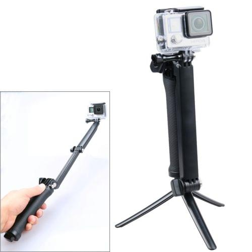 3-Way Multi Function Extendable Monopod Tripod Folding Rotating Arm Camera Handle for GoPro HERO5 Session /5 /4 Session /4 /3+ /3 /2 /1, Xiaoyi Sport Cameras