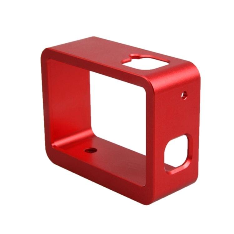 Aluminum Alloy Border Frame Mount Protective Housing Case Cover for GoPro HERO6 Black / HERO5 Black / HERO7 Black (Red)