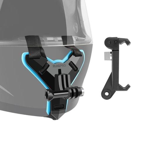 Helmet Belt Mount +  Phone Clamp Mount for GoPro HERO7 /6 /5 /5 Session /4 Session /4 /3+ /3 /2 /1, Xiaoyi and Other Action Cameras
