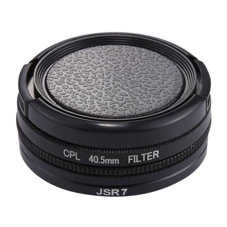JSR-2057 4 in 1 40.5mm UV + CPL Lens Filter Kits with Ring Adapter + Lens Cover for SJCAM SJ7