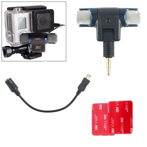 3 in 1 Professional Microphone External Kit Upgrade Edition for GoPro HERO 4 / 3+ / 3 / 2