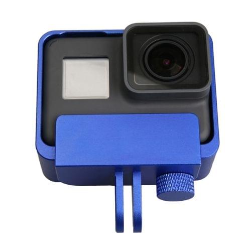 Aluminum Alloy Border Frame Mount Protective Housing Case Cover for GoPro HERO6 Black / HERO5 Black / HERO7 Black (Dark Blue)