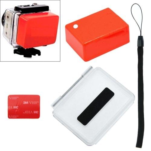Floaty Sponge Waterproof Case Backdoor Cover with 3M Adhesive Sticker + Lanyard for GoPro HERO4 /3+