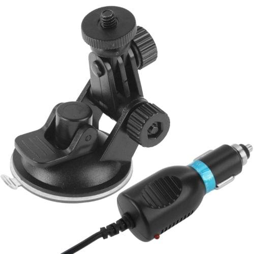 Suction Cup Bracket with Sports Camera Car Charger for SJ Series Action Camera SJ4000 / SJ3000 / SJ2000 / SJ1000 Mount Accessories