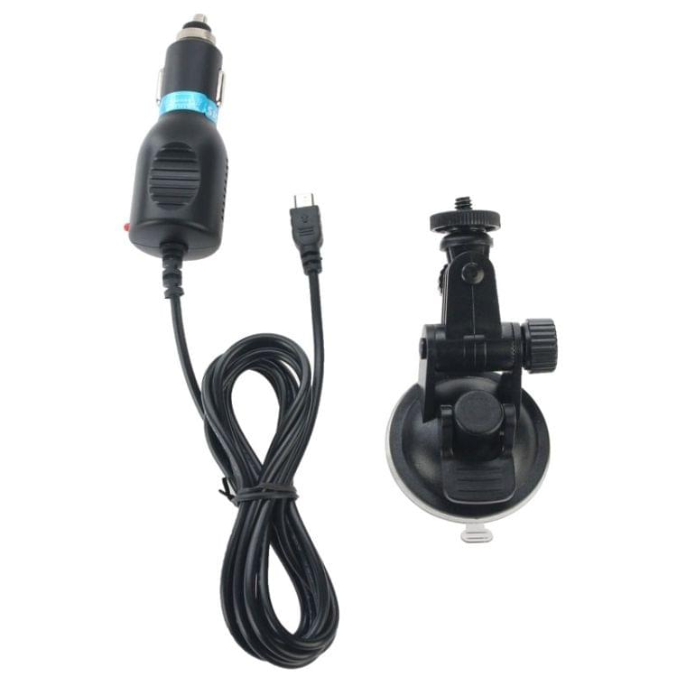 Suction Cup Bracket with Sports Camera Car Charger for SJ Series Action Camera SJ4000 / SJ3000 / SJ2000 / SJ1000 Mount Accessories