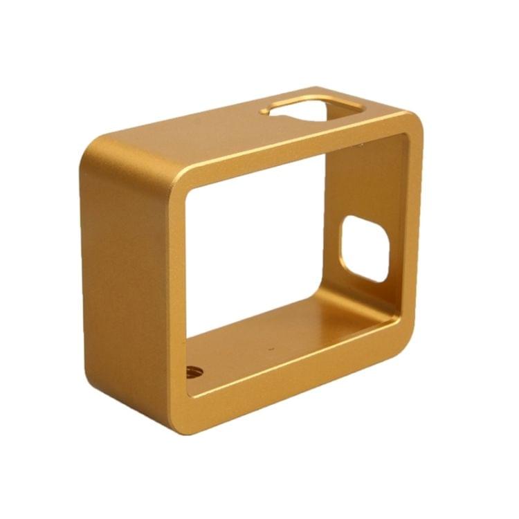 Aluminum Alloy Border Frame Mount Protective Housing Case Cover for GoPro HERO6 Black / HERO5 Black / HERO7 Black (Gold)