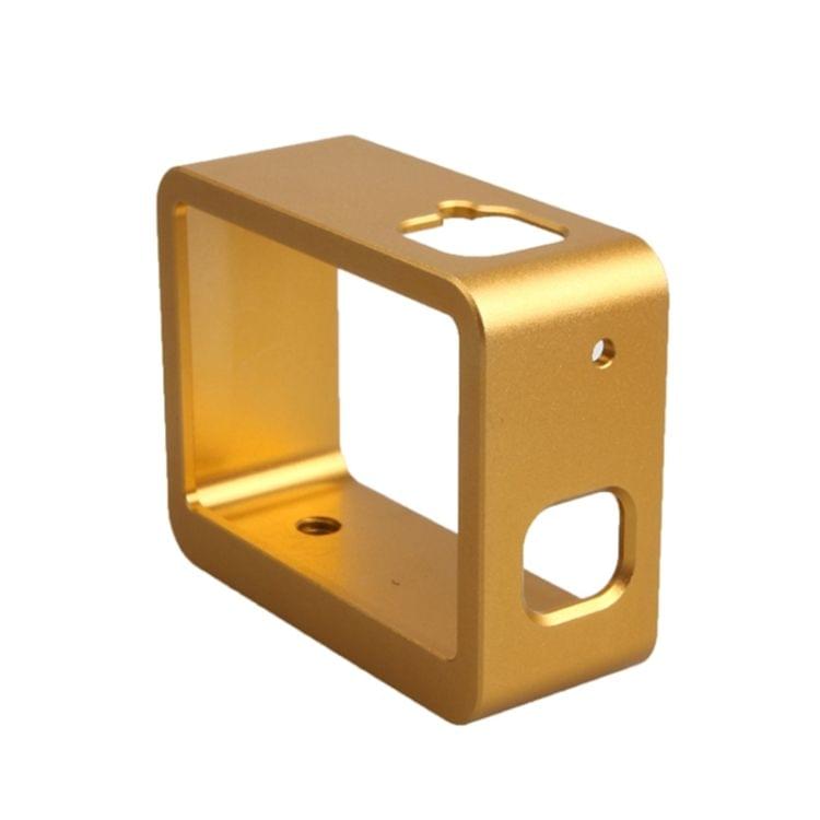 Aluminum Alloy Border Frame Mount Protective Housing Case Cover for GoPro HERO6 Black / HERO5 Black / HERO7 Black (Gold)