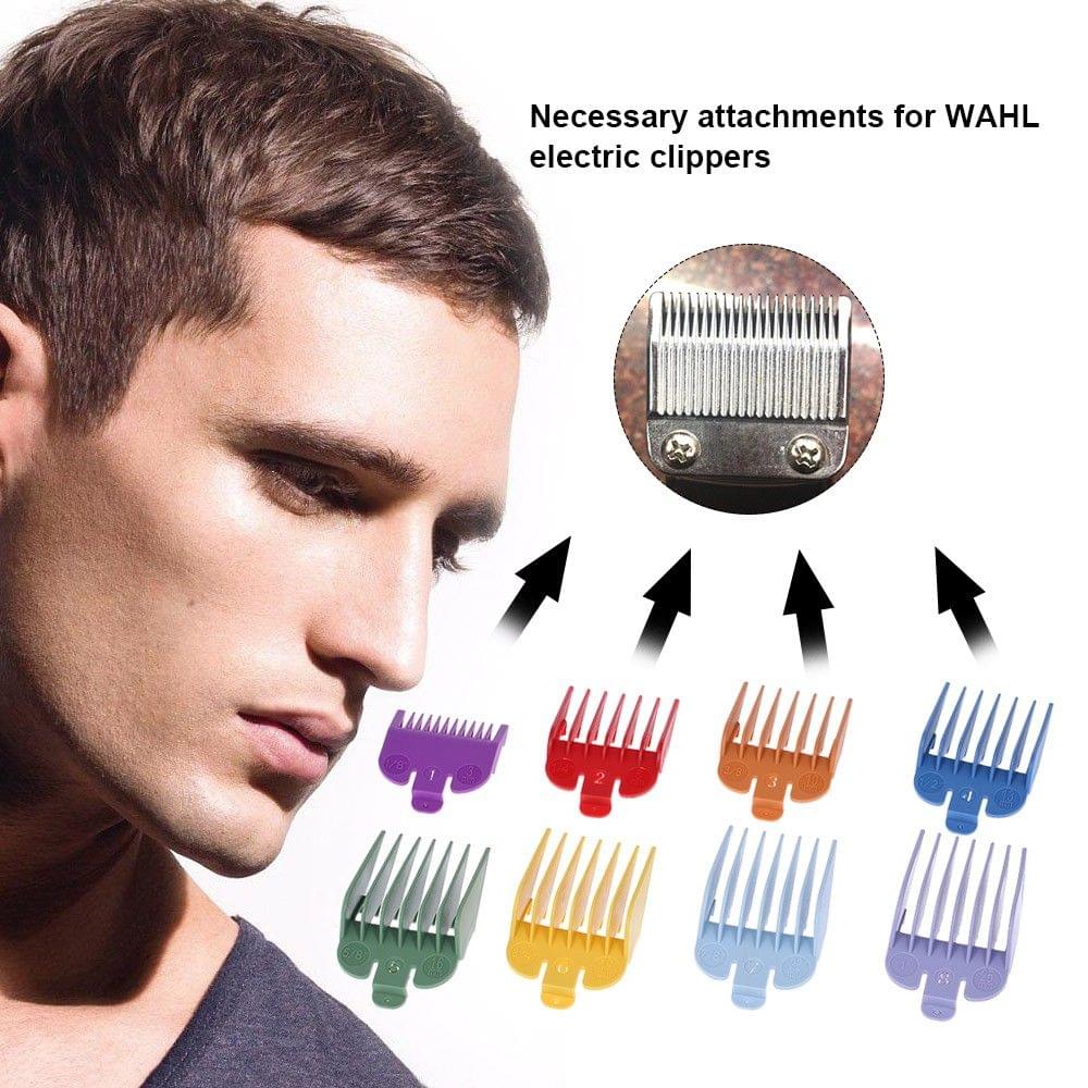 8 Sizes Colorful Hair Clipper Limit Comb Guide Attachment Set for Electric Hair Clipper Shaver Haircut Accessory