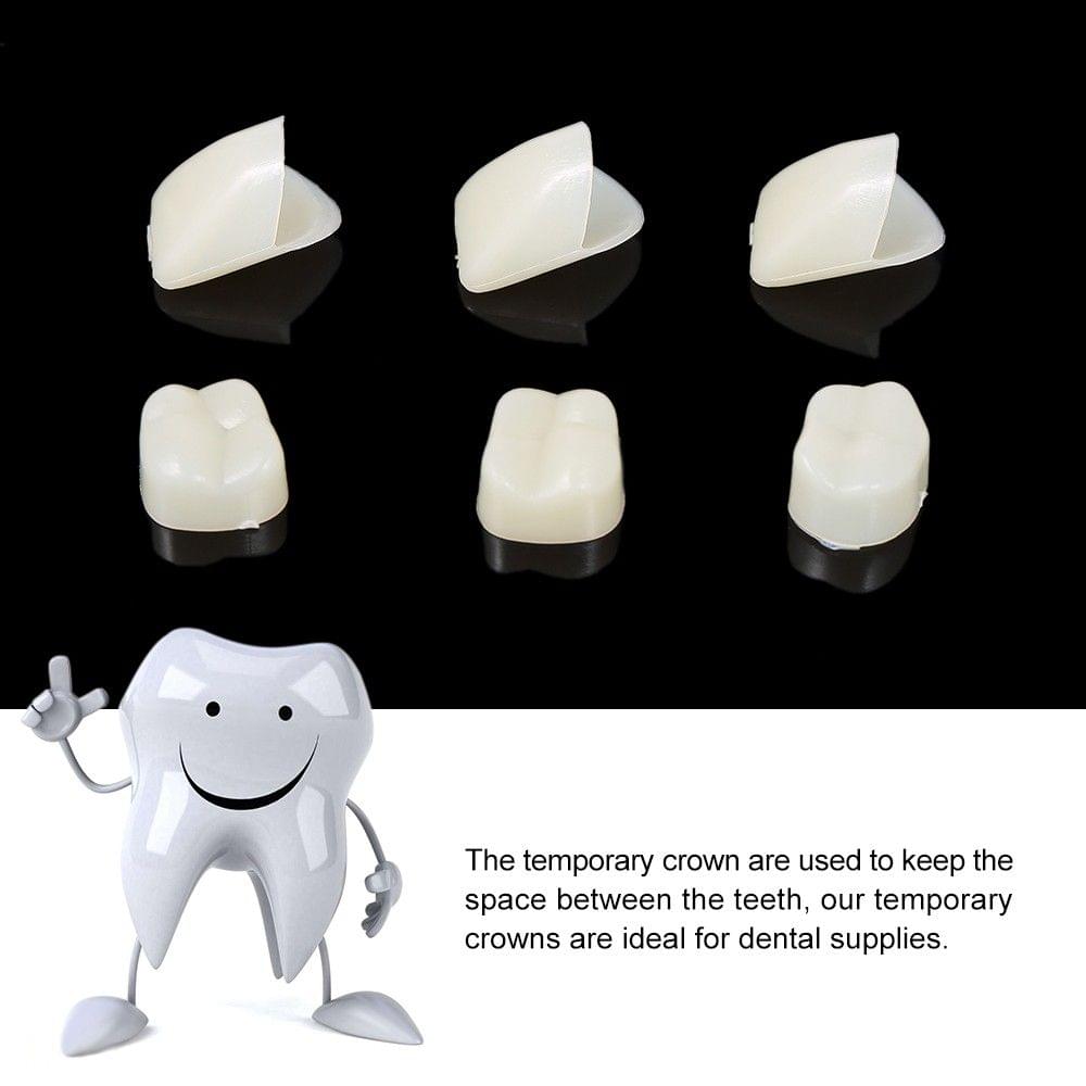 2 Packs Pro Dental Temporary Crown Dental Anterio Front Molar Posterior Dentist Products Dental Materials Nature Color