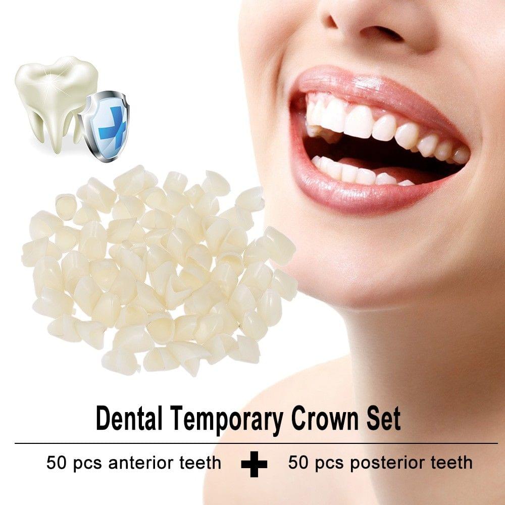 2 Packs Pro Dental Temporary Crown Dental Anterio Front Molar Posterior Dentist Products Dental Materials Nature Color