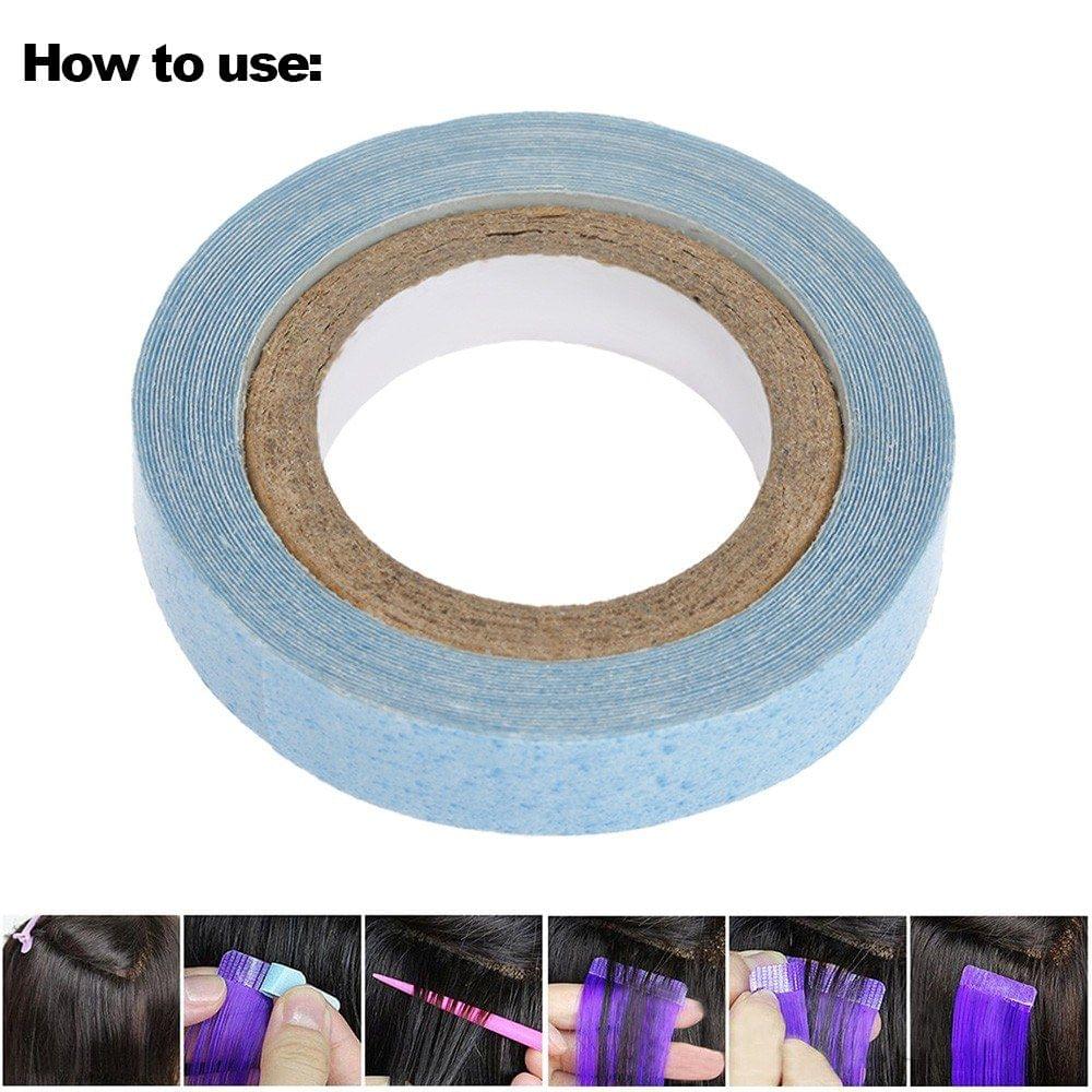 1 Roll 0.8cm 3yards Waterproof Hair Tape Double-sided Adhesive Glue For Hair Extension Toupee Lace Wigs