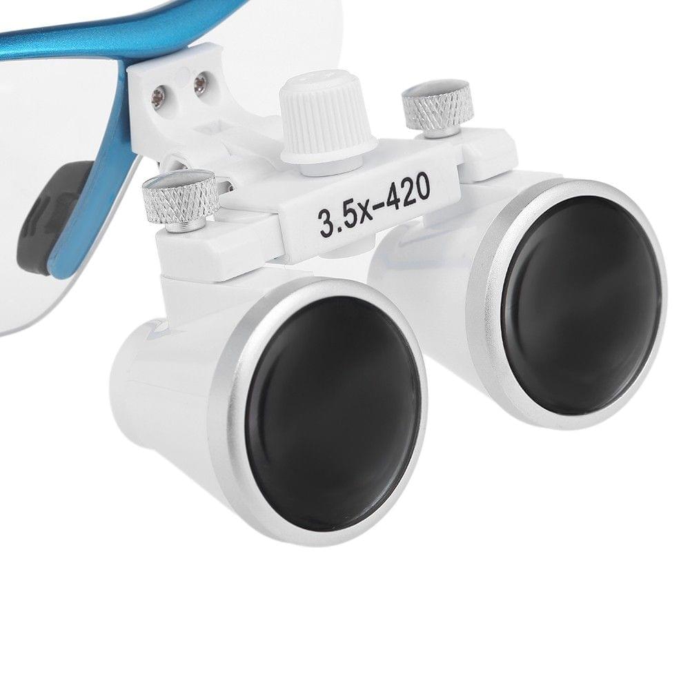 Dental Binocular Loupes 3.5X 420mm Dental Magnifier Optical Glass Dentists Surgical Loupes