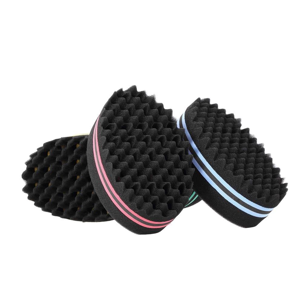 1Pc Oval Brush for Afros Dreadlocks Curl Coil Wave Double-sided Hair Twist Sponge Magic Hair Braider 4 Optional Colo