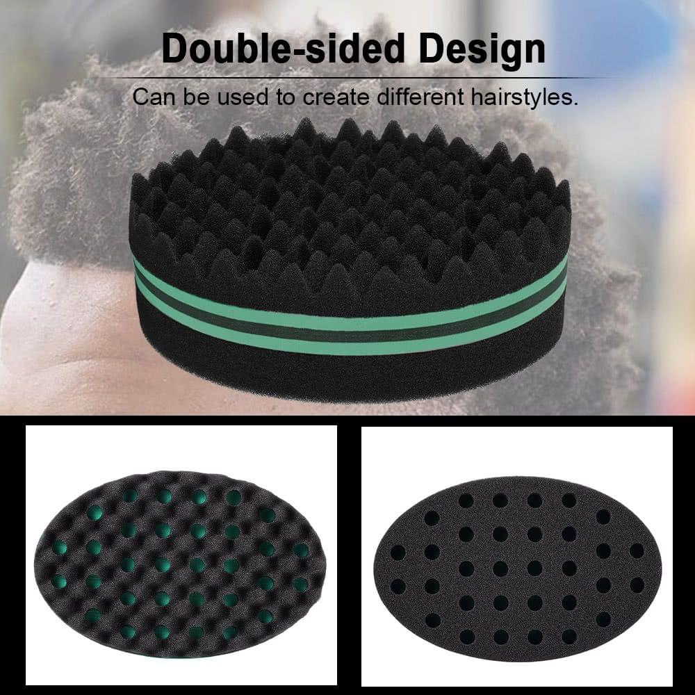 1Pc Oval Brush for Afros Dreadlocks Curl Coil Wave Double-sided Hair Twist Sponge Magic Hair Braider 4 Optional Colo