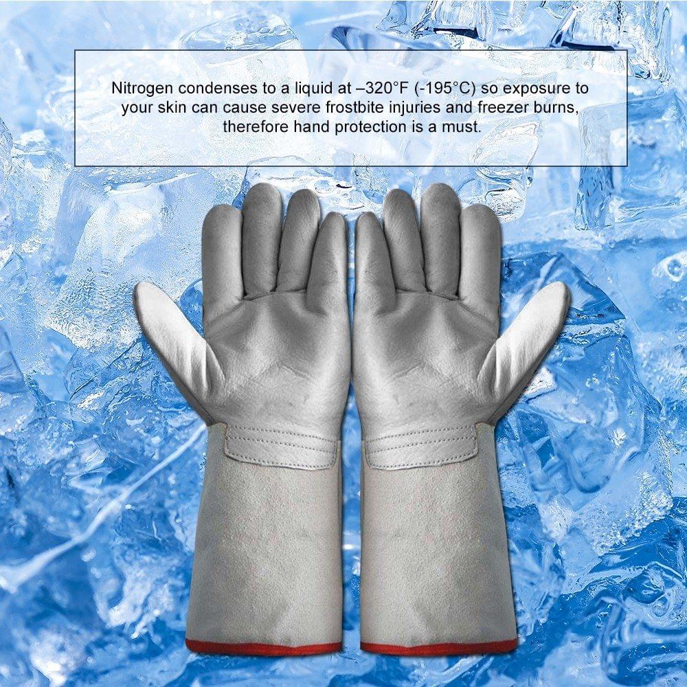 Pair of Low Temperature Liquid Nitrogen Working Gloves