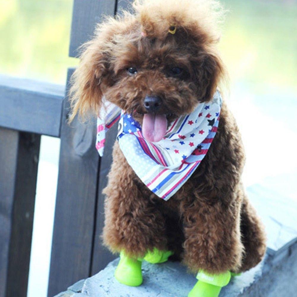 Dog Candy Colo Boots Waterproof Rubber Pet Rain Non-slip Shoes