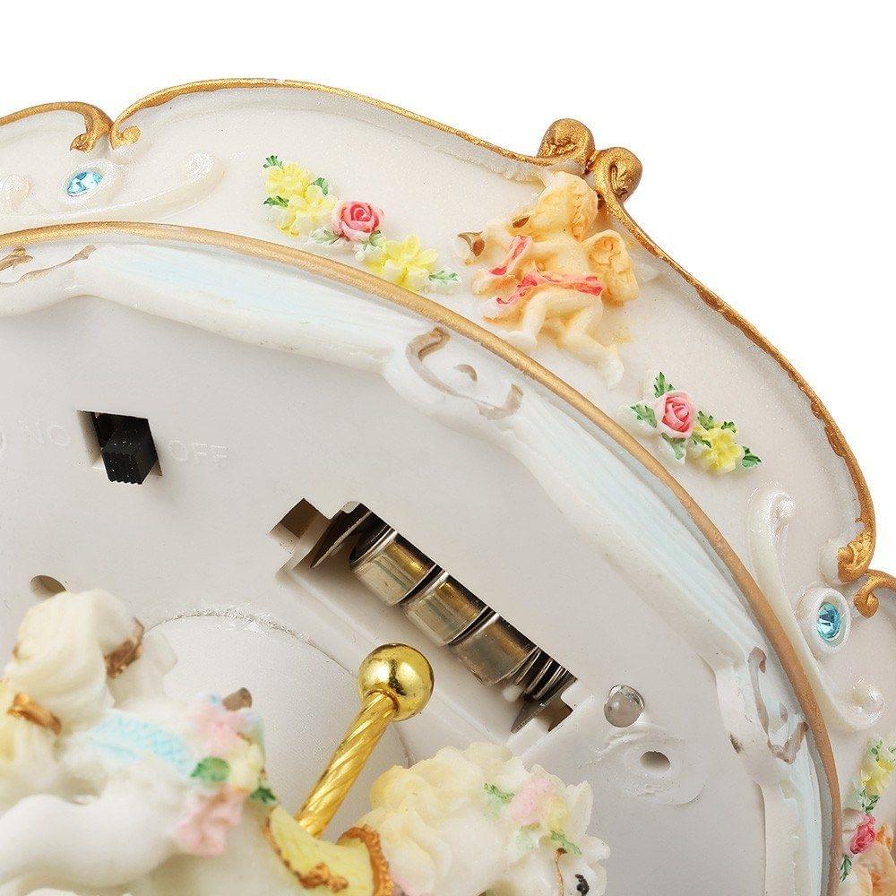 Mini Carousel Clockwork Castle in the Sky Music Box Colorful LED