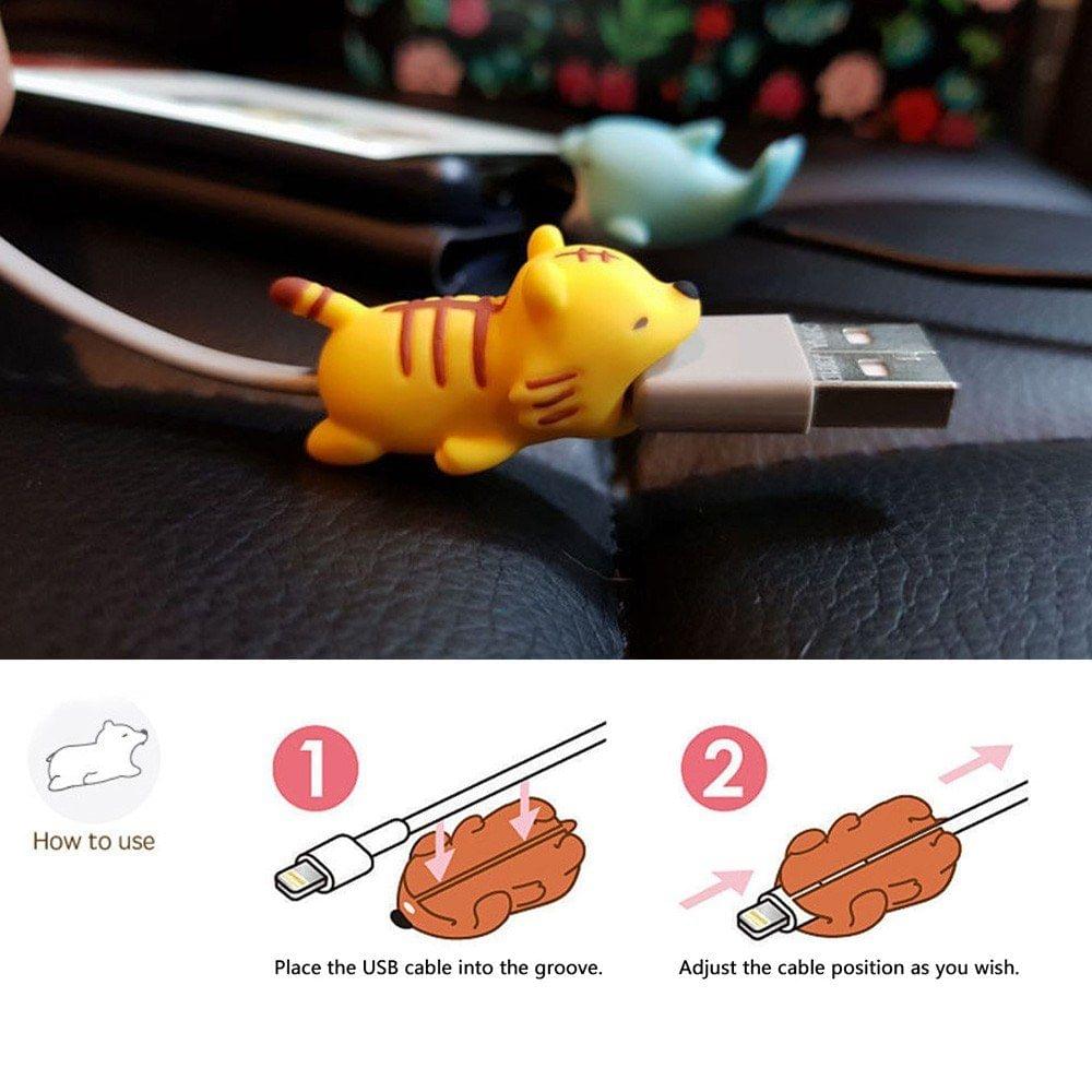 1 Pc Cute Cable Protector USB Data Line Protection Case