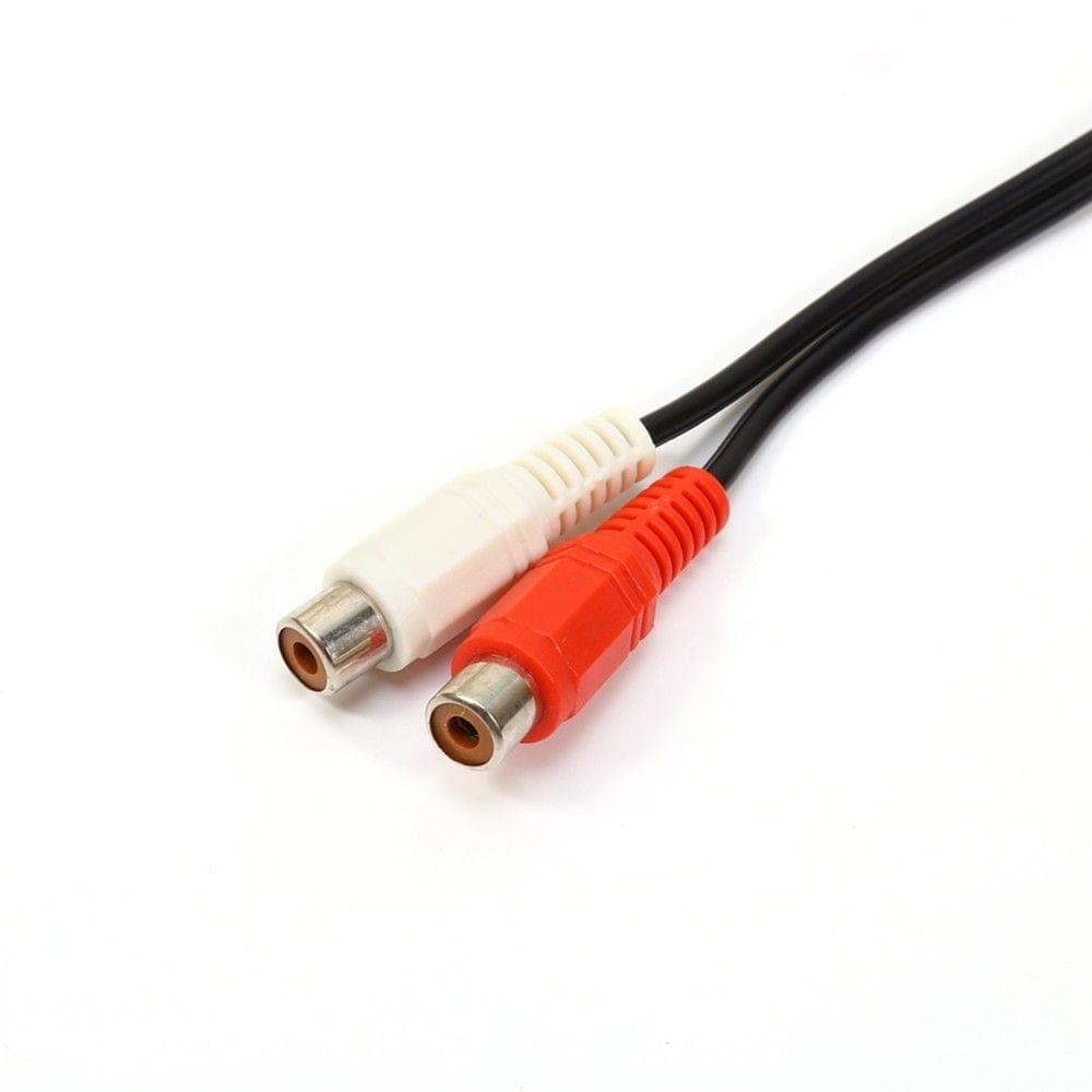 0.25 Meter RCA Audio Cable 3.5mm Male to 2 RCA Female Stereo Adapter RCA Cable for HDTV PC MP3 CD Player