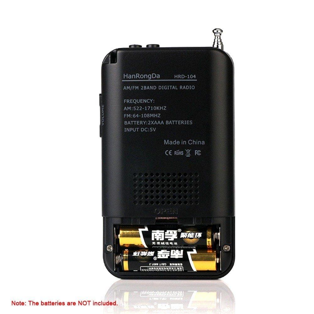 HRD-104 Portable AM / FM Stereo Pocket  Radio