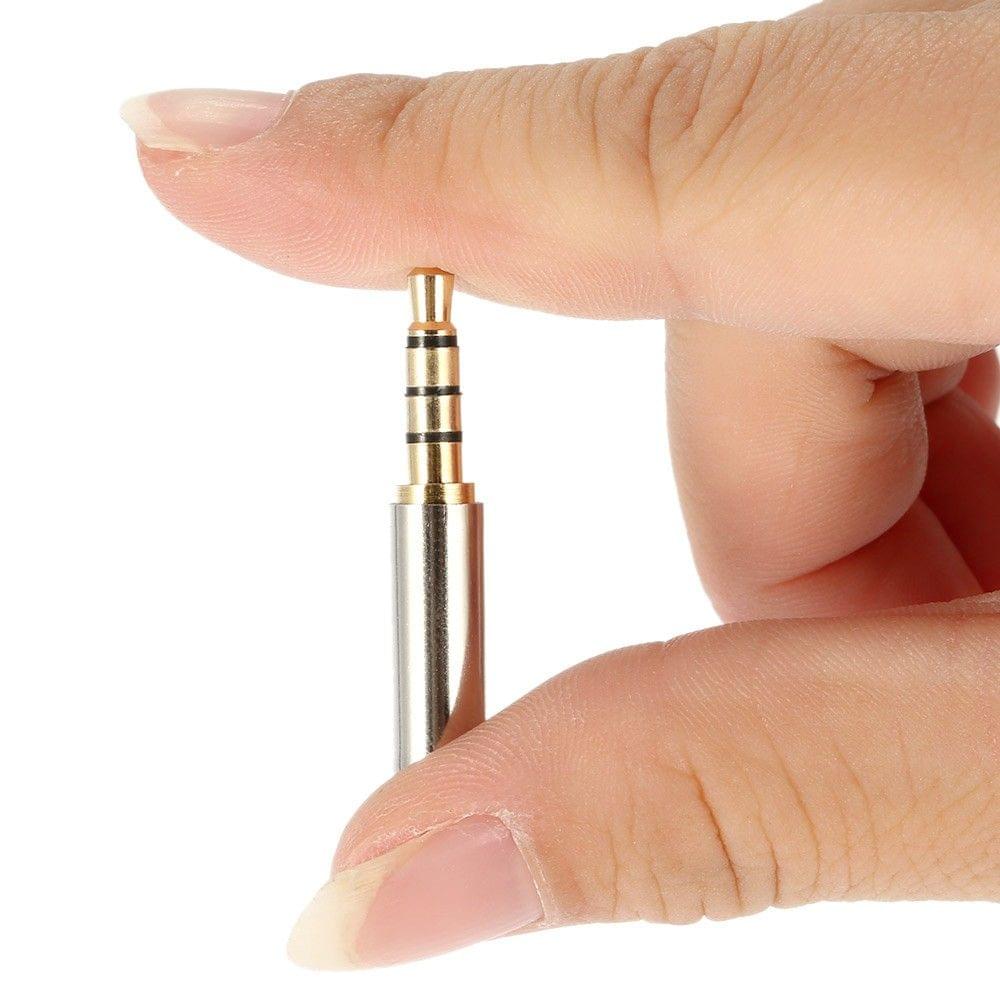 Gold 2.5 mm Female to 3.5 mm Male Audio Stereo Headphone Converter Adapter