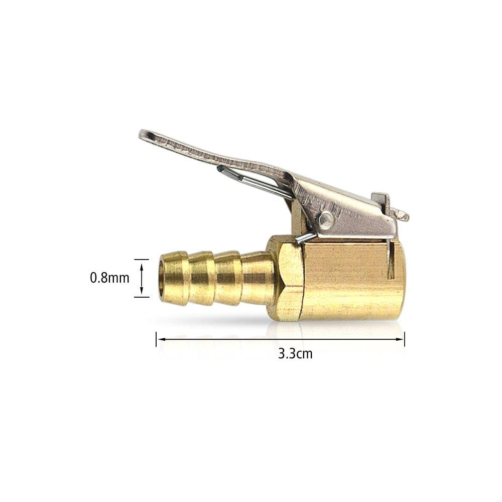 1PCS Car Auto Zinc Alloy 8mm Tyre Wheel Tire Air Chuck Inflator Pump Valve Clip Clamp Connector Adapter for Cars