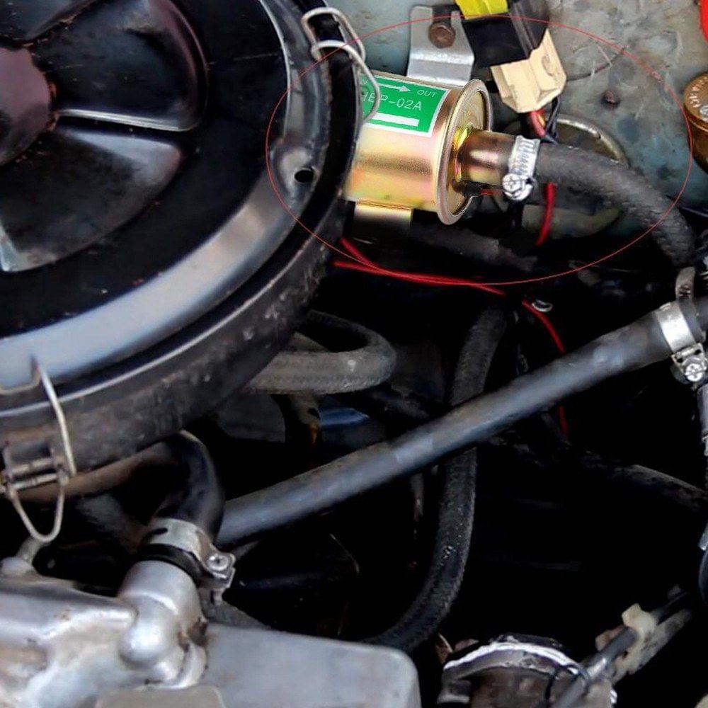 Electric Fuel Pump 12V 24V Inline Petrol Gas Diesel HEP-02A Low Pressure