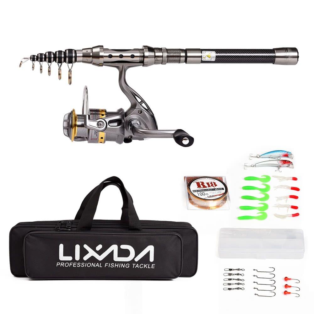 Lixada Telescopic Fishing Rod and Reel Combo Full Kit