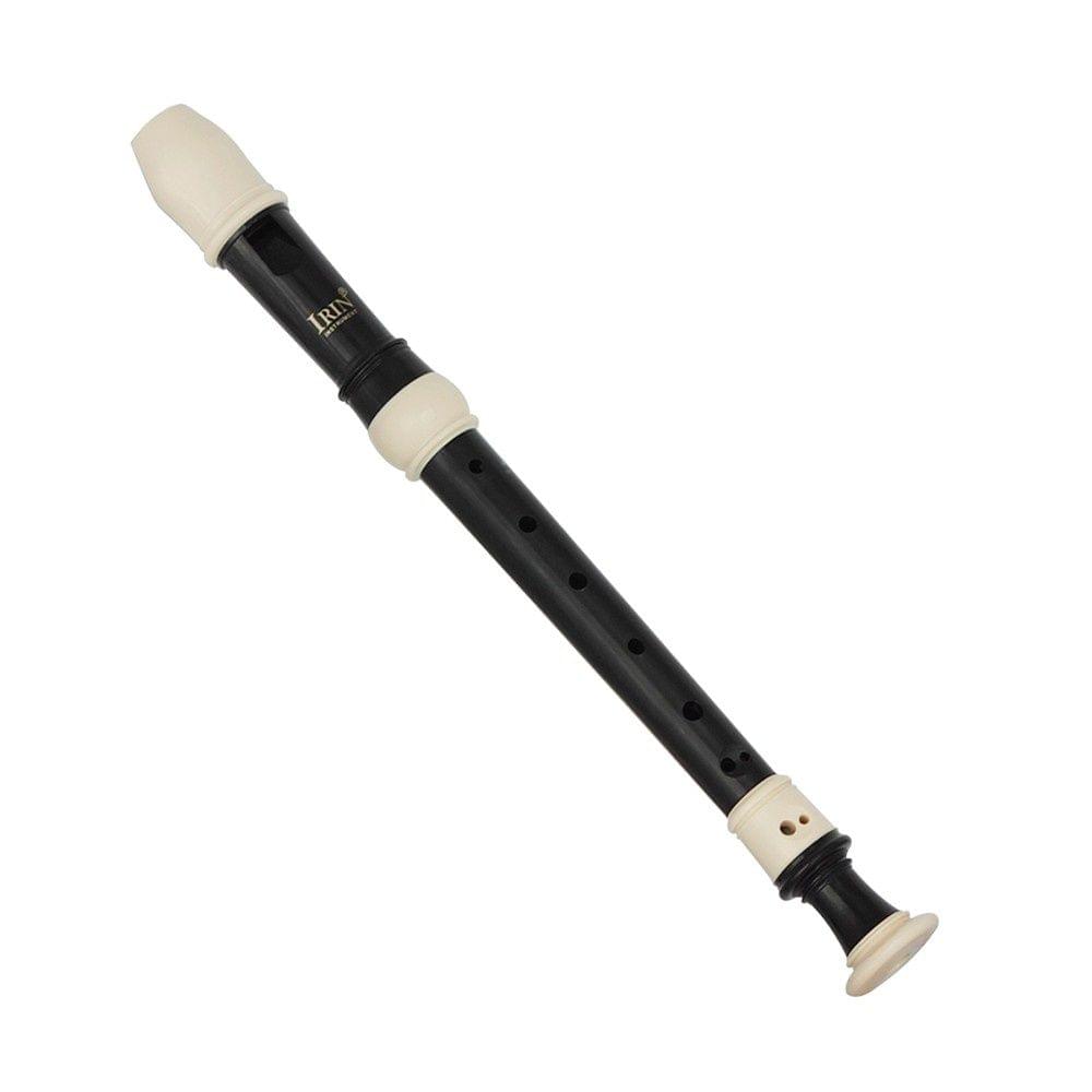 IRIN ABS Alto Recorder 8 Hole Baroque Style Recorders Instrument Detachable with Finger Rest and Carrying Bag Classroom Wind Musical Instruments Black