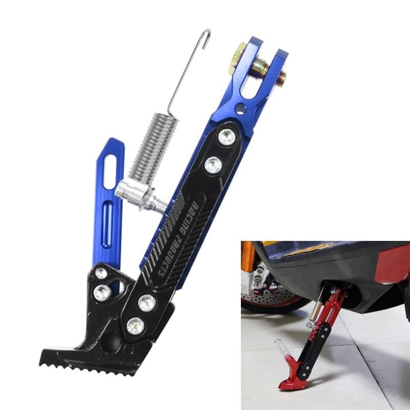 Motorcycle Modified Aluminum Alloy Side Tripod Adjustable Pedal Holder (Blue)