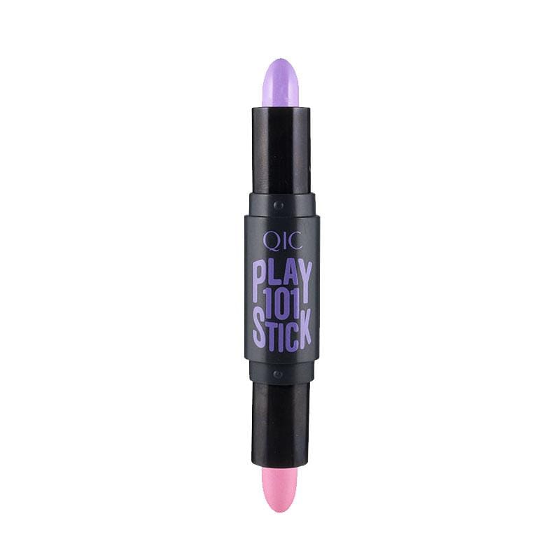 QIC Cosmetic Water-proof Double-end Highlighter And Shimmer Stick Concealer Face Makeup Whitening Concealer Retouched Face Silhouette (Style4)