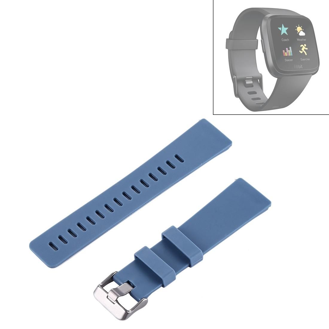 For Fitbit Versa / Versa 2 Simple Fashion Silicone Watch Strap (Blue)