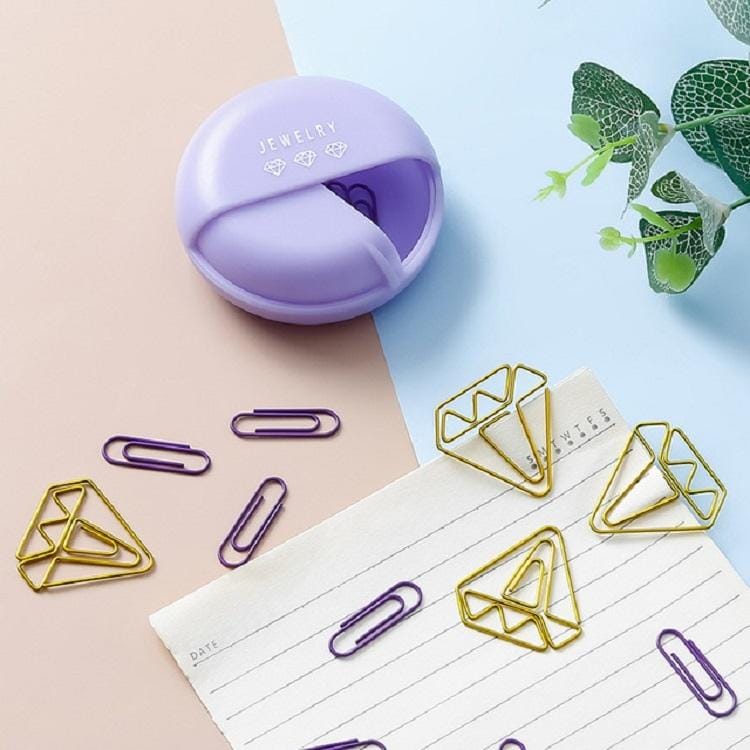 2 PCS Creative Cute Cartoon Paper Clip Colorful Girl Clothes Hanging Paper Clip Hanger Paper Clip (Macaron purple)